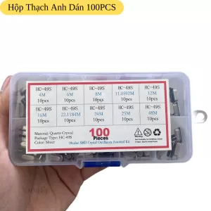 Hộp Thạch Anh Dán Tổng Hợp 4M-48M (Hz) 10 Loại Mỗi Loại 10PCS